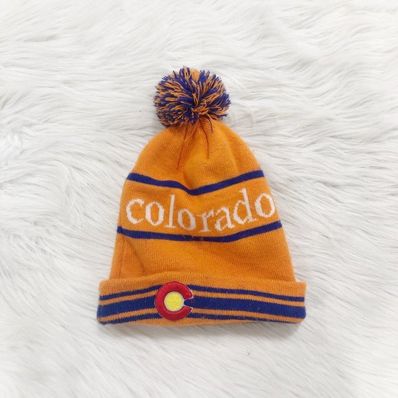 Other - COLORADO Logo Patch Orange Pom Beanie OS
